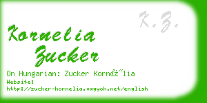 kornelia zucker business card